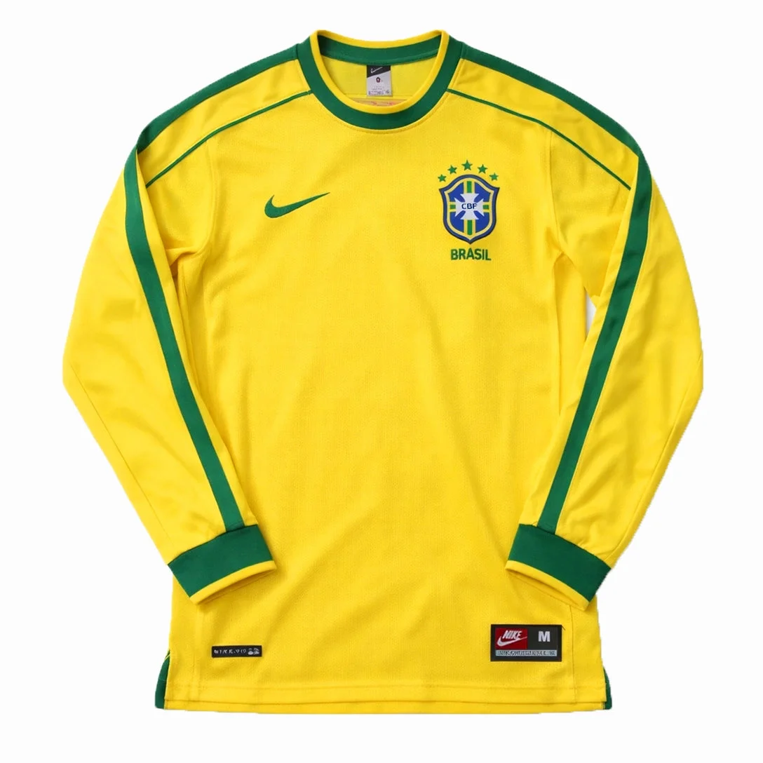 Camisa Brasil Manga Longa Home 1998 – Versão Retrô - Imagem 2