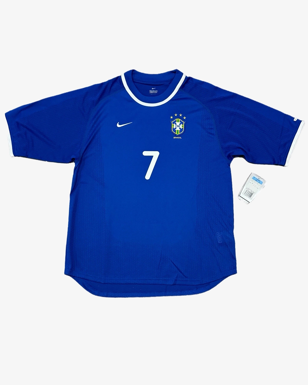 Camisa Retrô Seleção Brasileira 2000/01 Away Nº 7 Ronaldinho Nike Olímpica - Imagem 4