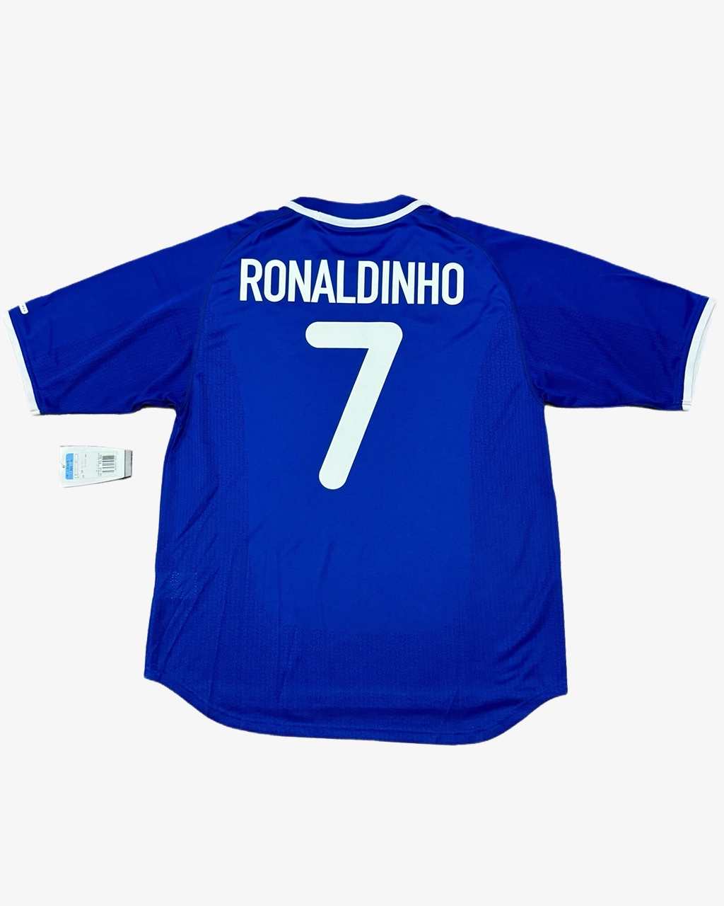 Camisa Retrô Seleção Brasileira 2000/01 Away Nº 7 Ronaldinho Nike Olímpica - Imagem 2
