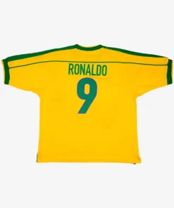 Camisa Retrô Seleção Brasileira 1998 Ronaldo Nº 9 Copa Do Mundo - Reedição Nike