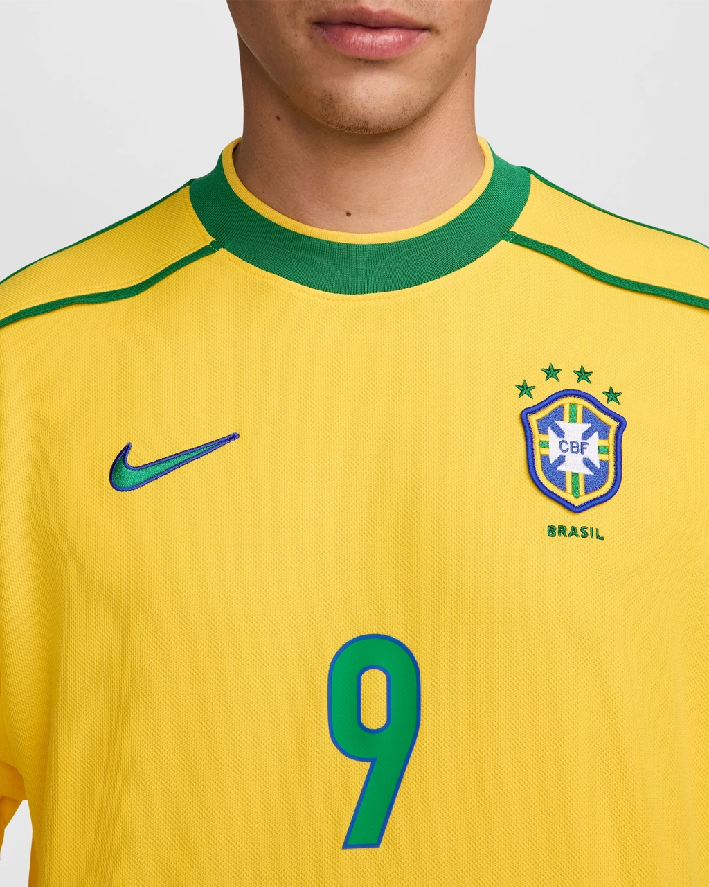 Camisa Retrô Seleção Brasileira 1998 Ronaldo Nº 9 Copa Do Mundo - Reedição Nike - Imagem 5