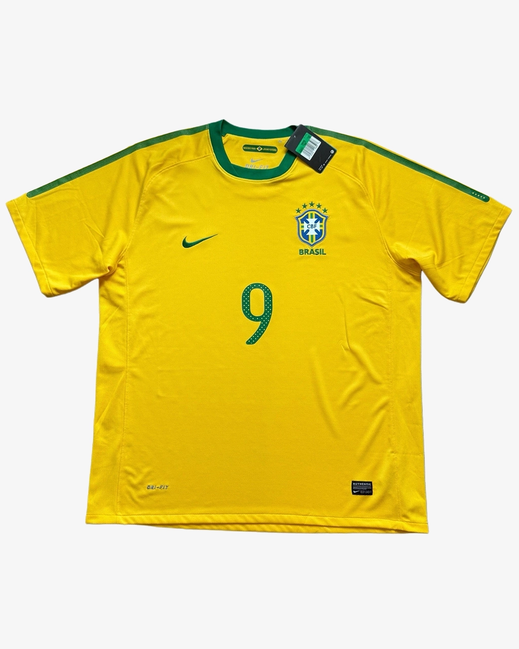 Camisa Da Seleção Brasileira 2010/11 Home Nº 9 Ronaldo - Nike (Lendário R9 Da Copa Do Mundo) - Imagem 2