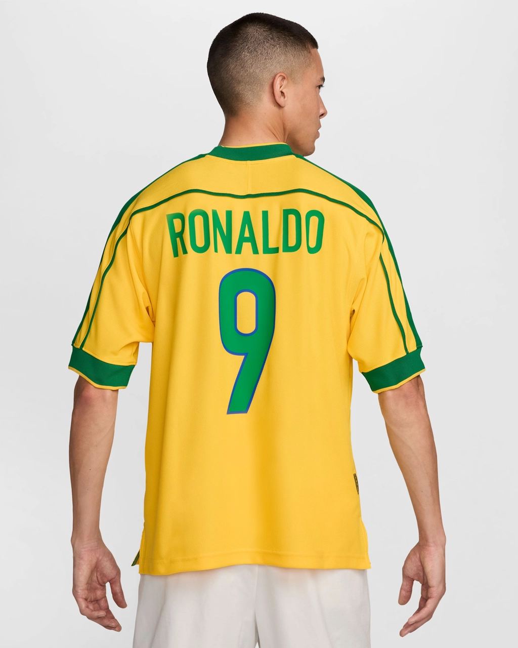 Camisa Retrô Seleção Brasileira 1998 Ronaldo Nº 9 Copa Do Mundo - Reedição Nike - Imagem 11