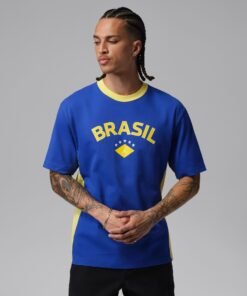Camiseta Brasil Air Jordan 85 Crew Masculina