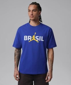 Camiseta Brasil Air Jordan 85 Crew Masculina