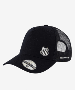 Boné Santos Trucker Preto e Branco
