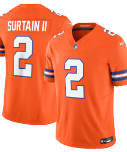 Camisa NFL Denver Broncos Vapor F.U.S.E. Limited Laranja Mile High Collection 1977 Throwback