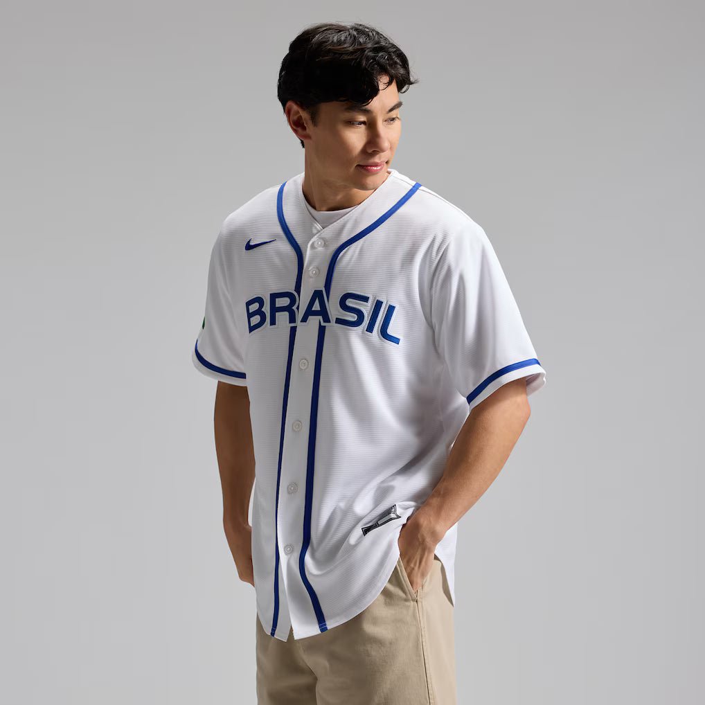 Jersey Beisebol Brasil WBC 2026 Branca - Imagem 3