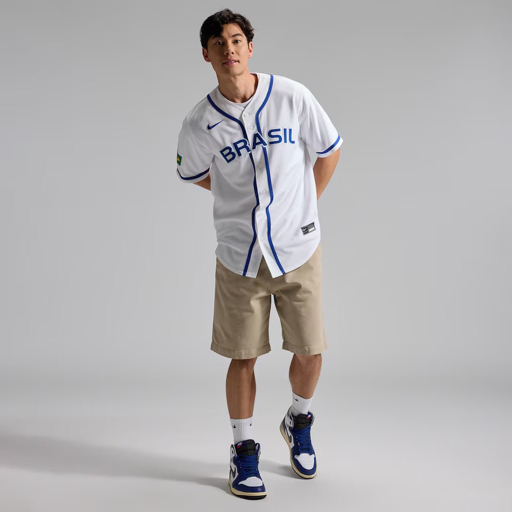 Jersey Beisebol Brasil WBC 2026 Branca - Imagem 4