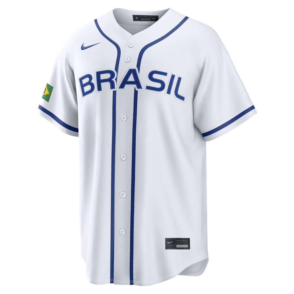 Jersey Beisebol Brasil WBC 2026 Branca - Imagem 2
