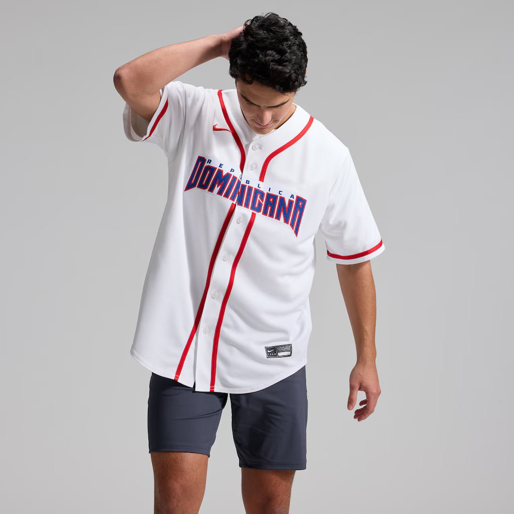 Jersey Beisebol República Dominicana WBC 2026 Branca - Imagem 4
