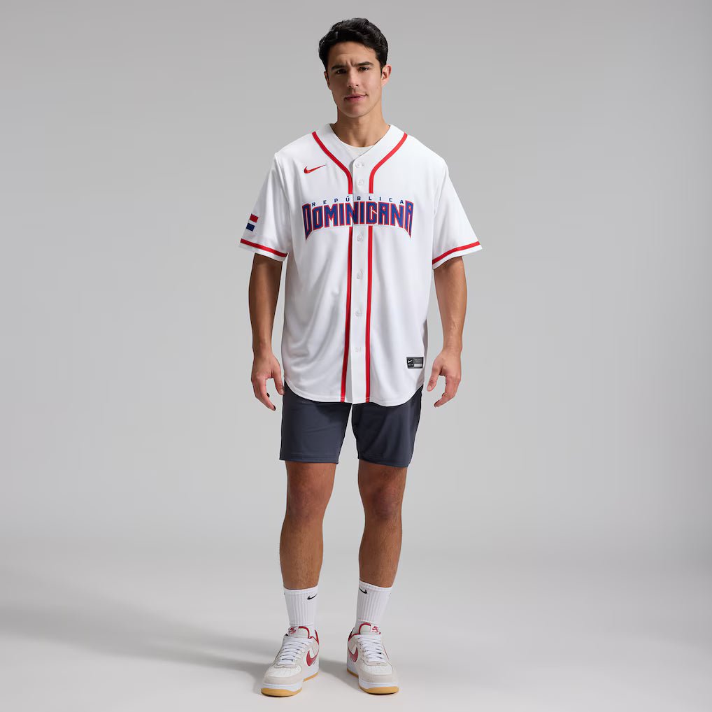 Jersey Beisebol República Dominicana WBC 2026 Branca - Imagem 5
