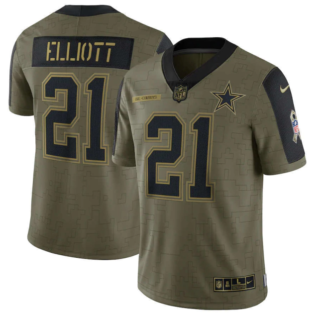 Camisa NFL Dallas Cowboys Salute To Service Vapor Limited 2021 - Imagem 3