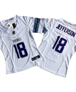Camisa NFL Feminina Minnesota Vikings Vapor F.U.S.E. Limited Jersey Branca