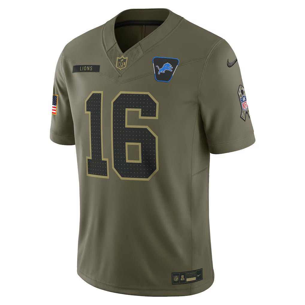 Camisa NFL Detroit Lions Vapor F.U.S.E. Limited Jersey Salute To Service 2025 - Imagem 8