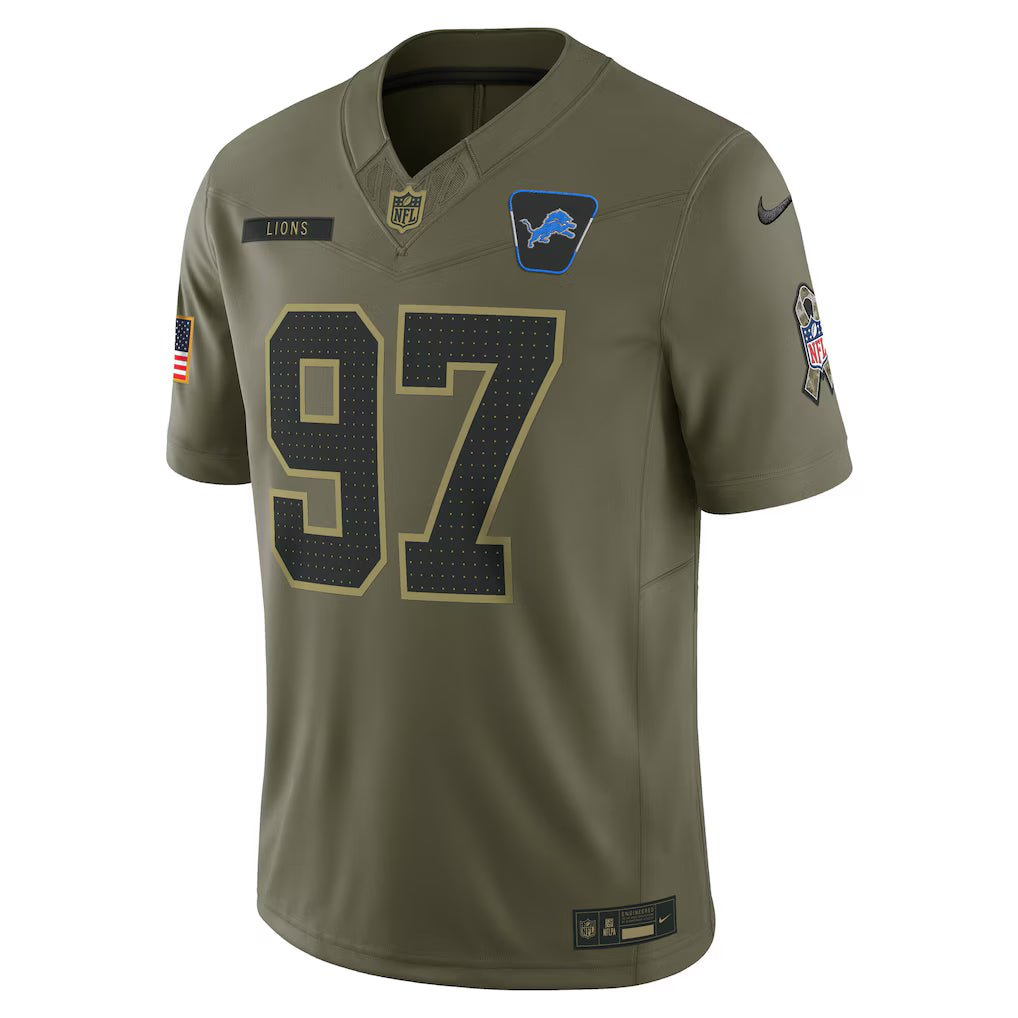 Camisa NFL Detroit Lions Vapor F.U.S.E. Limited Jersey Salute To Service 2025 - Imagem 2