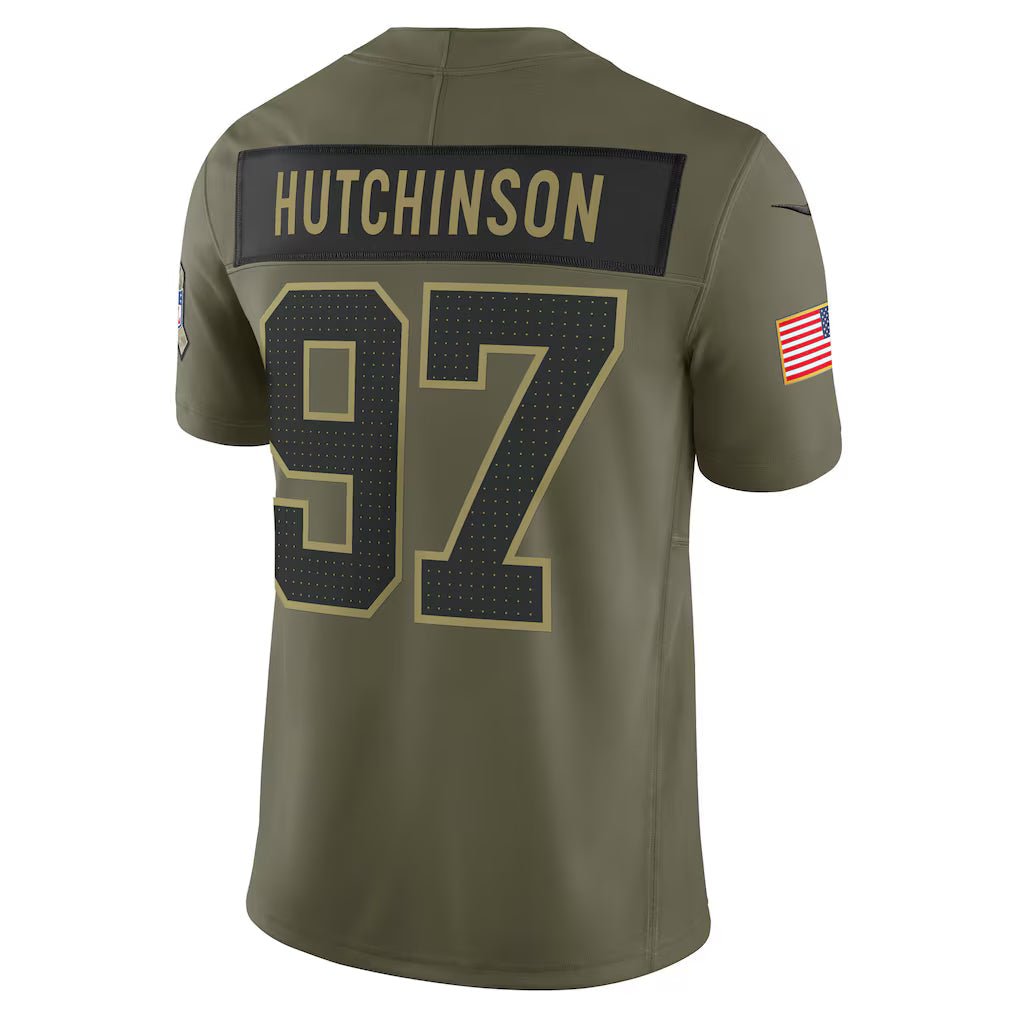 Camisa NFL Detroit Lions Vapor F.U.S.E. Limited Jersey Salute To Service 2025 - Imagem 3