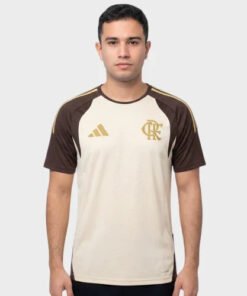 Camisa Flamengo Treino 26/27 - Torcedor Adidas Masculina - Bege
