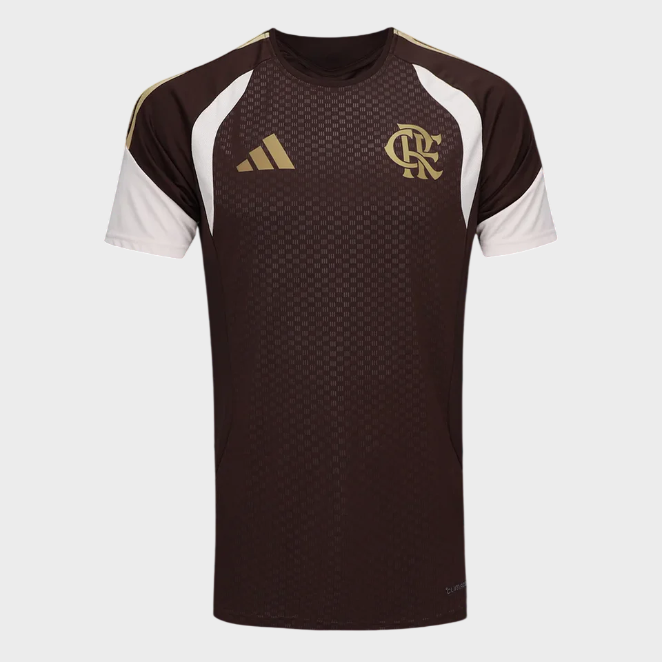 Camisa Flamengo Treino 26/27 - Torcedor Adidas Masculina - Marrom - Imagem 2