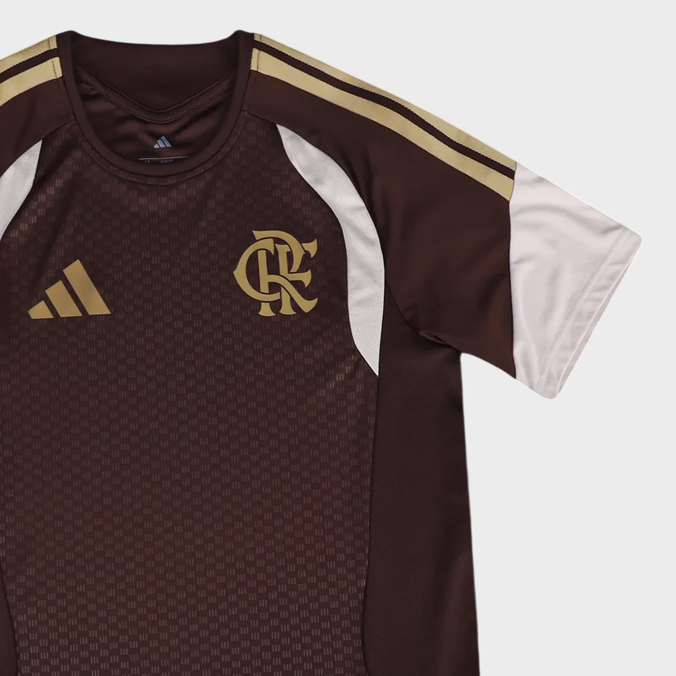 Camisa Flamengo Treino 26/27 - Torcedor Adidas Masculina - Marrom - Imagem 4
