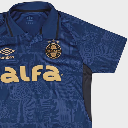 Camisa Grêmio III 25/26 - Azul + Patrocínios - Imagem 2