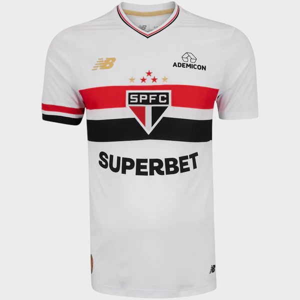 Camisa São Paulo I 25/26 - Branca e Vermelha