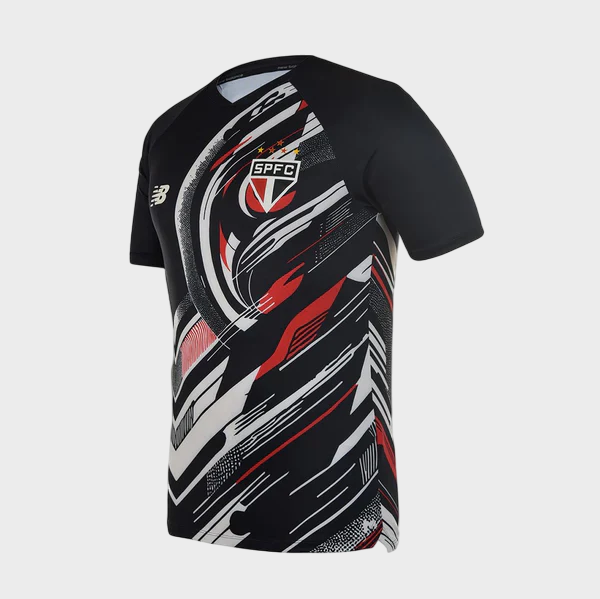 Camisa São Paulo 25/26 - Pré Jogo - Masculina - Preto - Imagem 3