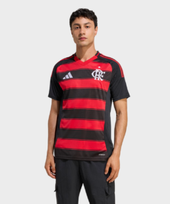 Camisa Flamengo I 25/26 - Torcedor Adidas Masculina - Vermelha e Preta