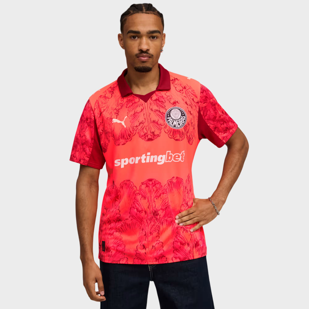 Camisa Palmeiras KIDSUPER 25/26 - Torcedor Puma Masculina - Vermelha