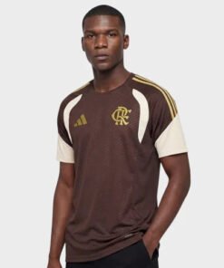 Camisa Flamengo Treino 26/27 - Torcedor Adidas Masculina - Marrom