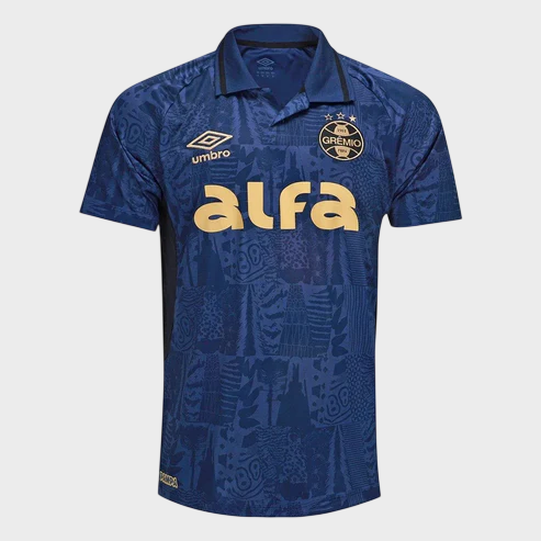 Camisa Grêmio III 25/26 - Azul + Patrocínios