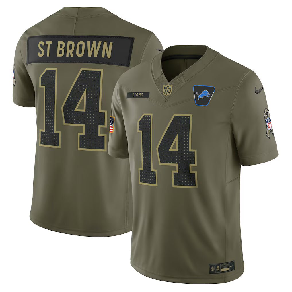Camisa NFL Detroit Lions Vapor F.U.S.E. Limited Jersey Salute To Service 2025 - Imagem 4