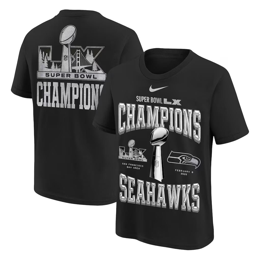 Camiseta Seattle Seahawks Super Bowl LX Champions Locker Room Trophy Collection